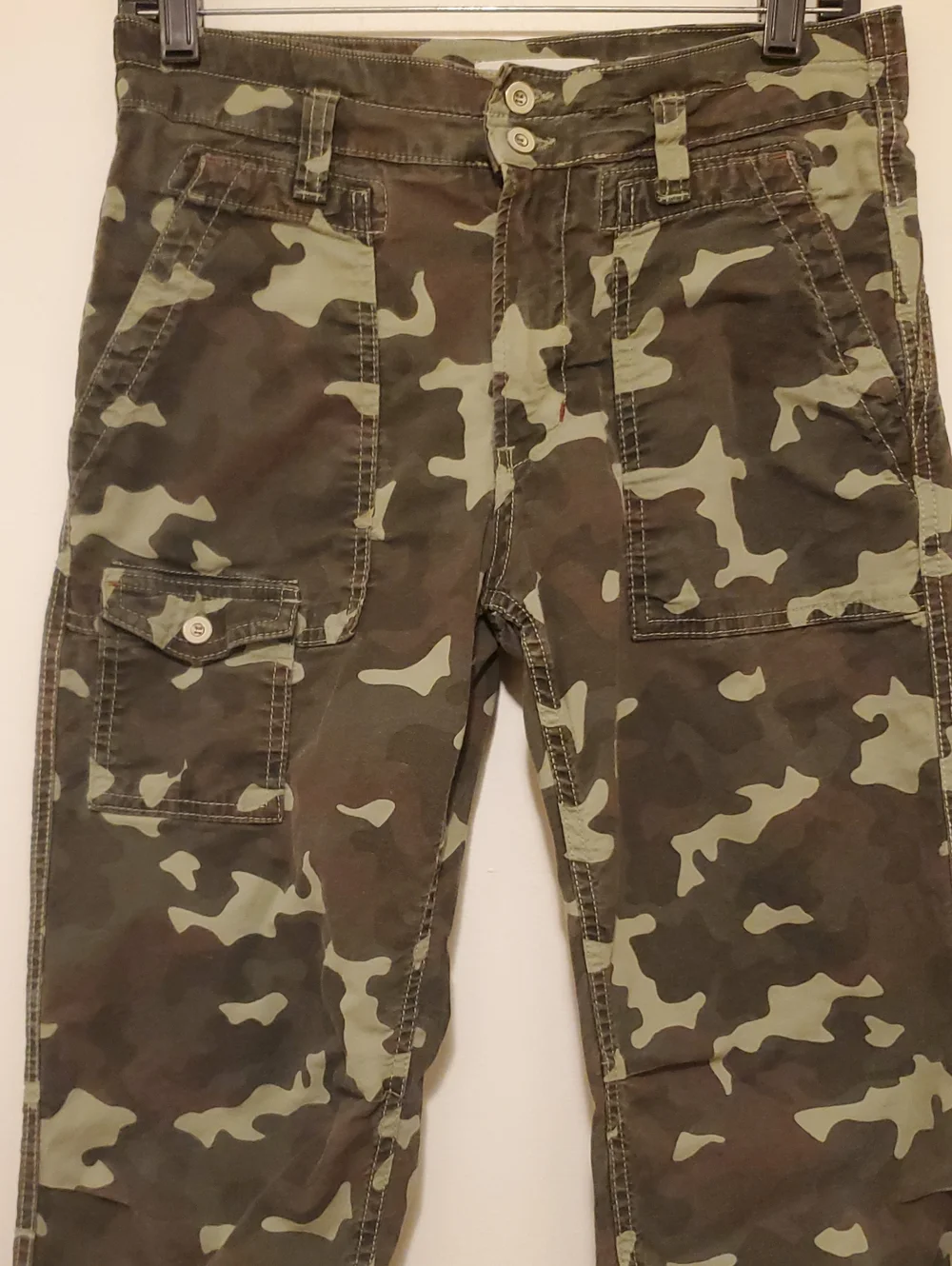 By Anthropologie The Wanderer Camo Print Size 27 Linen Blend